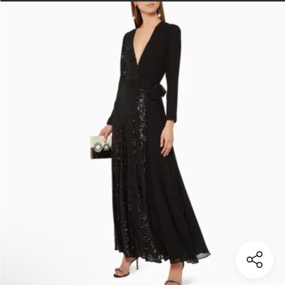 Fame and partners The Suva Sequined Wrap Dress - Picture 2 of 3